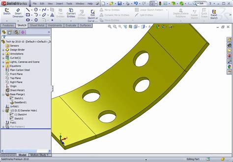 curved sheet metal parts solidworks|SolidWorks sheet metal round bend.